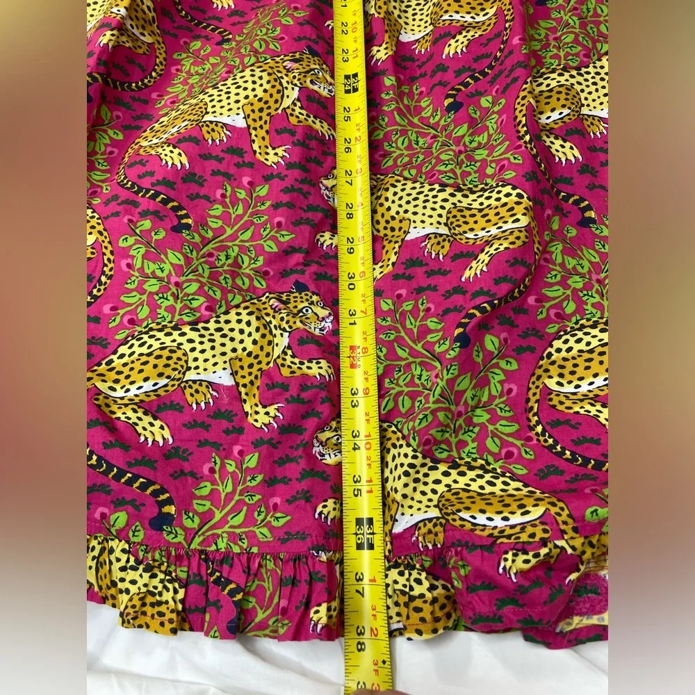 Printfresh Fuchsia Leopard-Print Short‎ Sleeve Tunic Size 4X